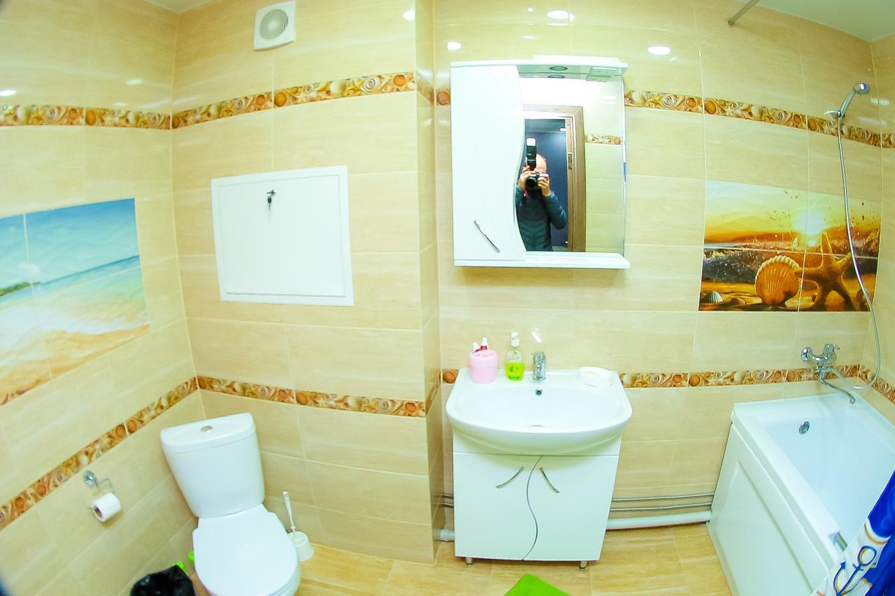 Apartlux On Slavskogo 26 View River Öskemen Bagian luar foto